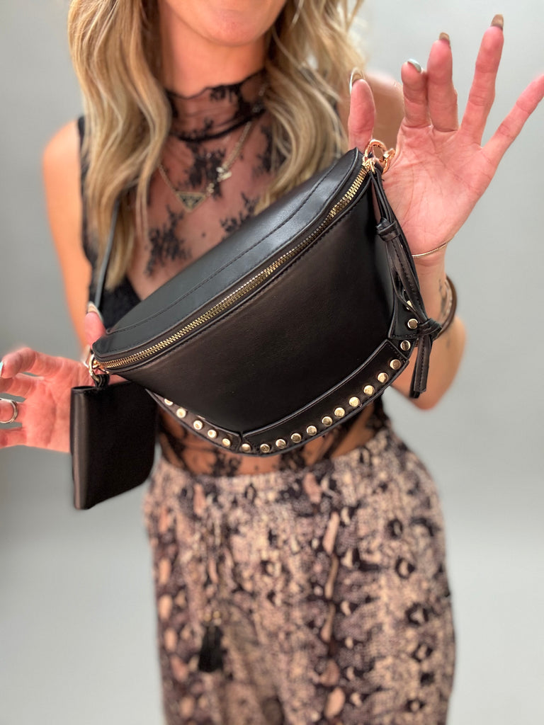 Black Studded Purse