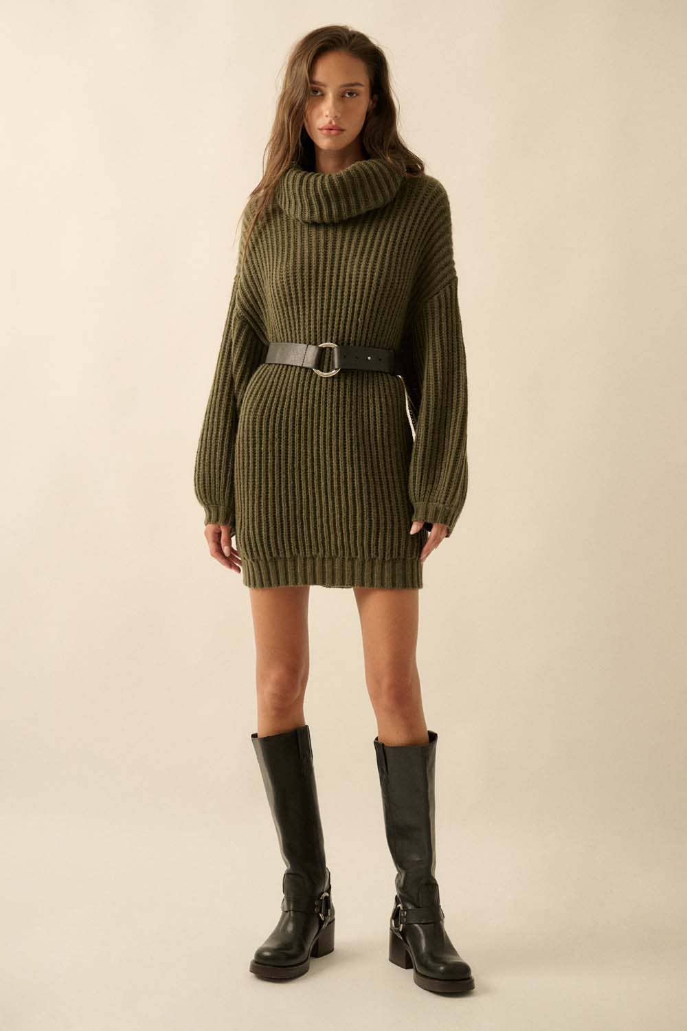 Fern Turtle Neck Oversized Sweater Dress