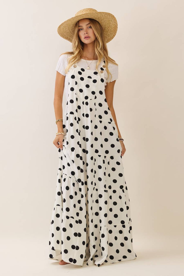 Polka Dot Sling Maxi Jumpsuit