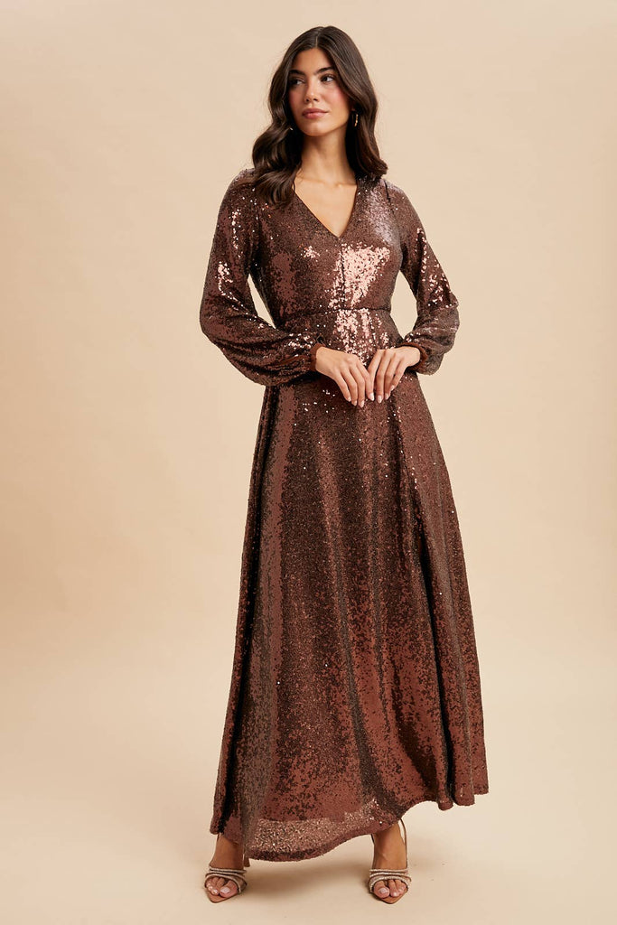 Bronzed Sequin Dress