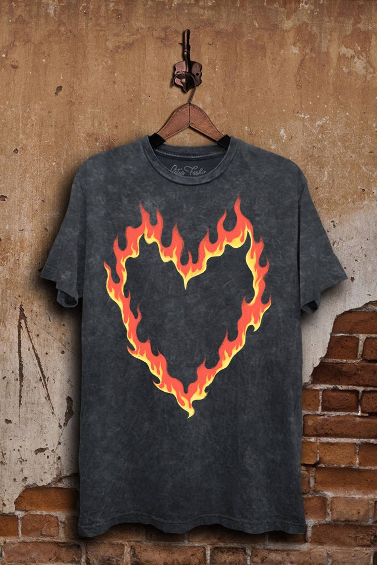 Burning Heart Graphic Tee