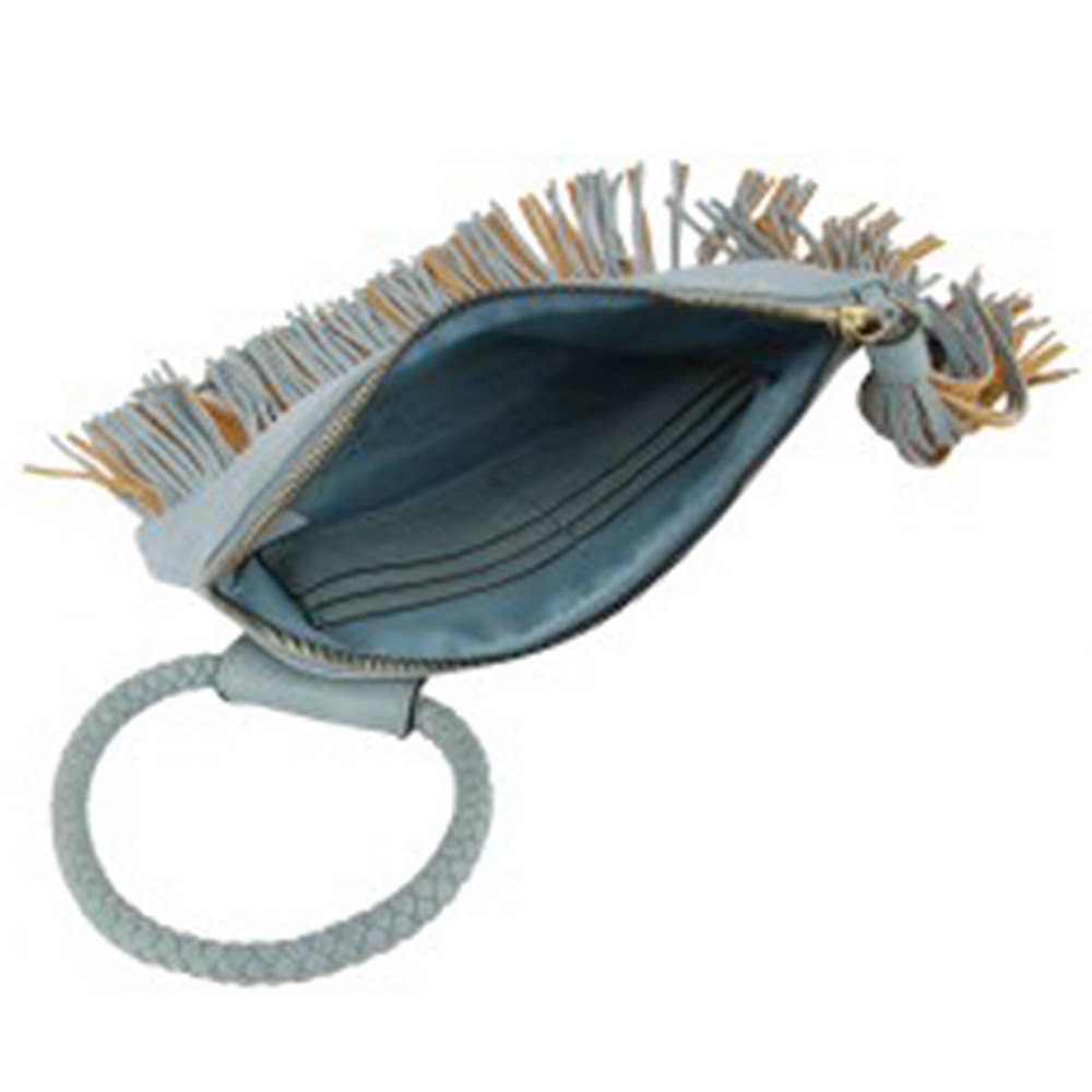 Wristlet Fringe Clutch Bag