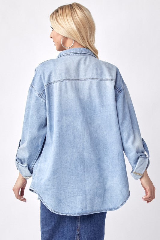 West Coast Denim Button Down Shirt