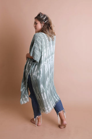 Tie Dye Sage Kimono