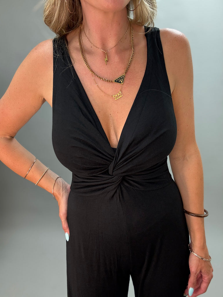 Raven Twist Front Jumpsuit