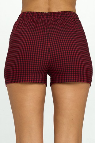 Cherrybomb Plaid Lace Up Shorts