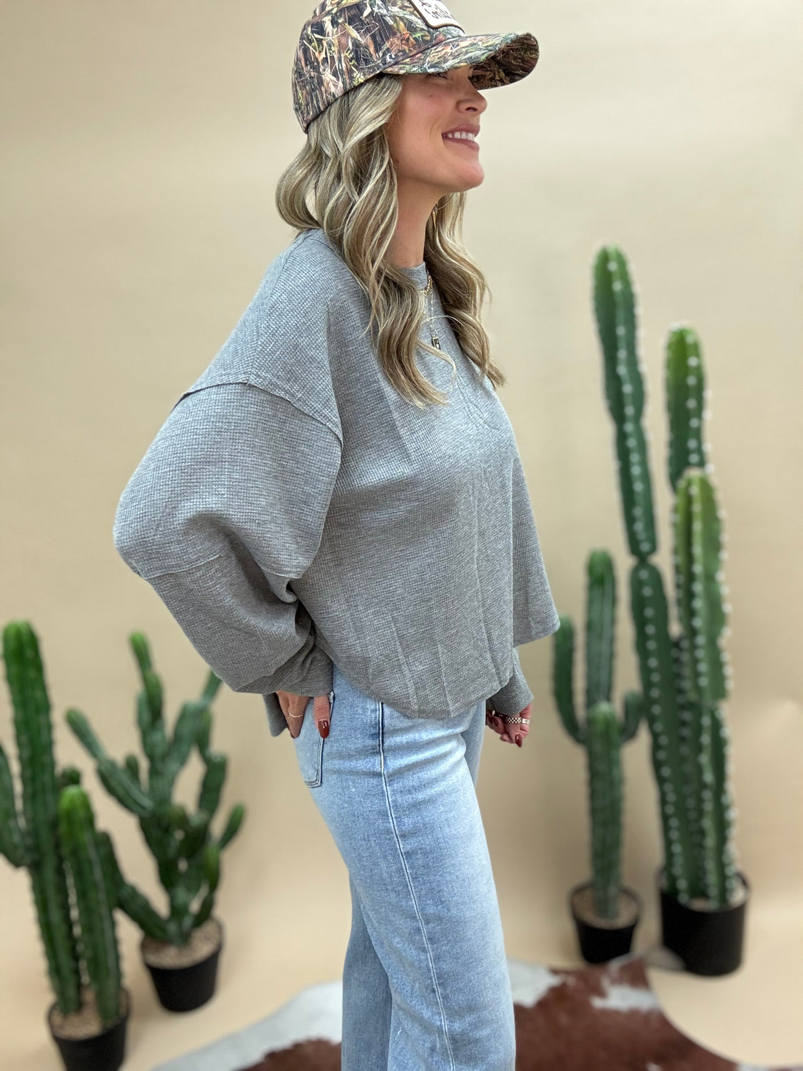 Thermal Heather Gray Long Sleeve