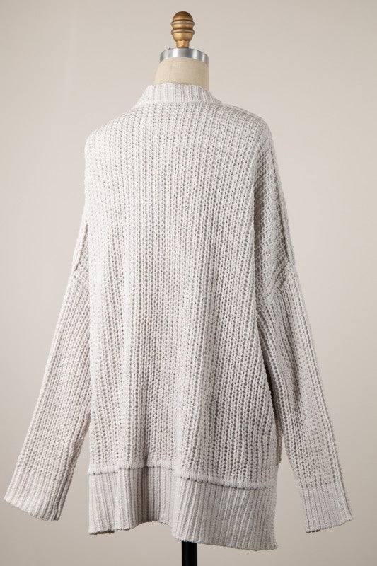 Snow Washed Chenille Cardigan