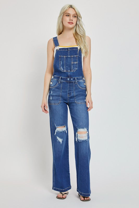 Lived In Medium Wash Overalls