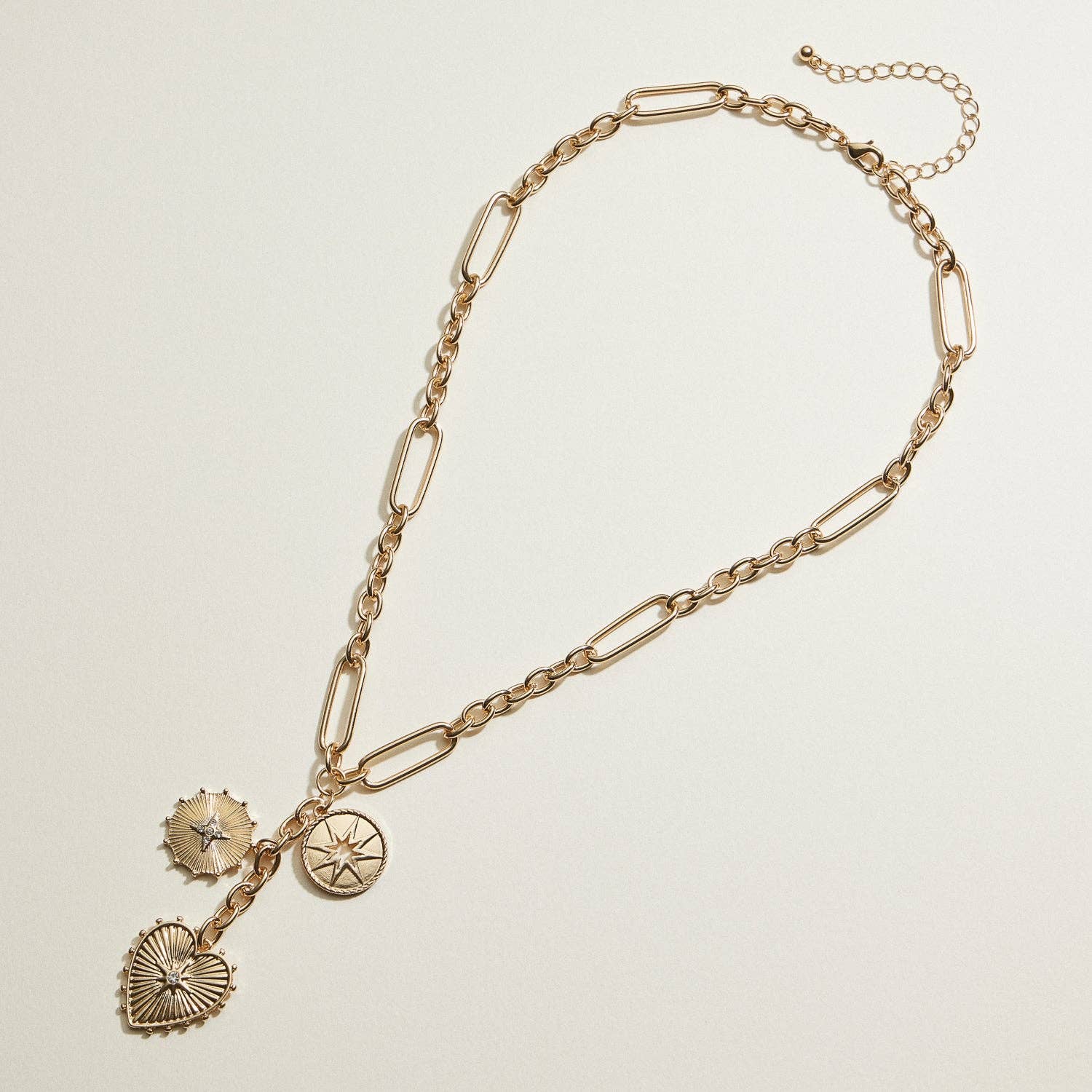 Celestial Heart Charm Necklace