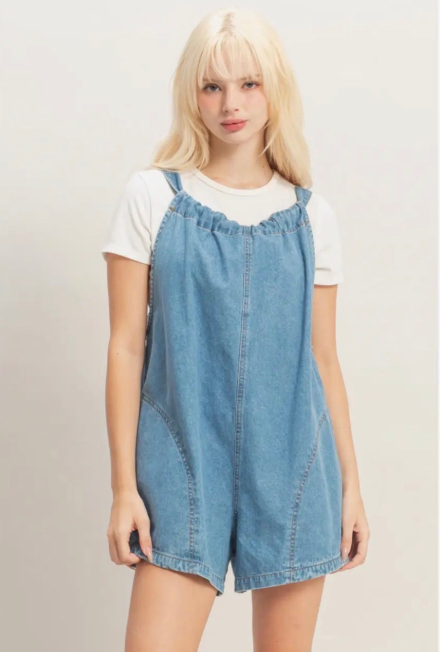 Clara Denim Romper