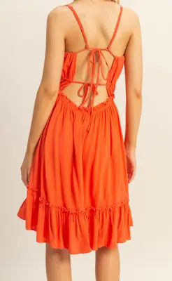 Marisol Orange Backless Dress