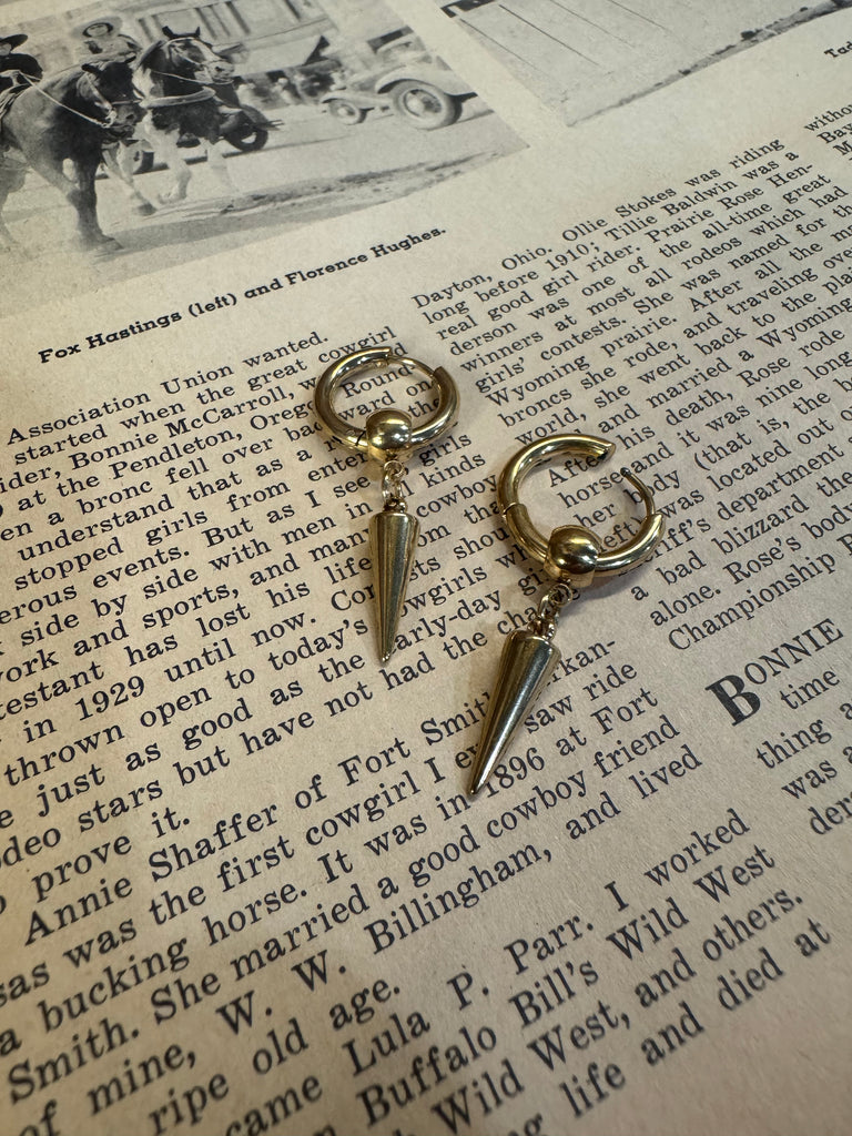 Spike Huggie Earrings