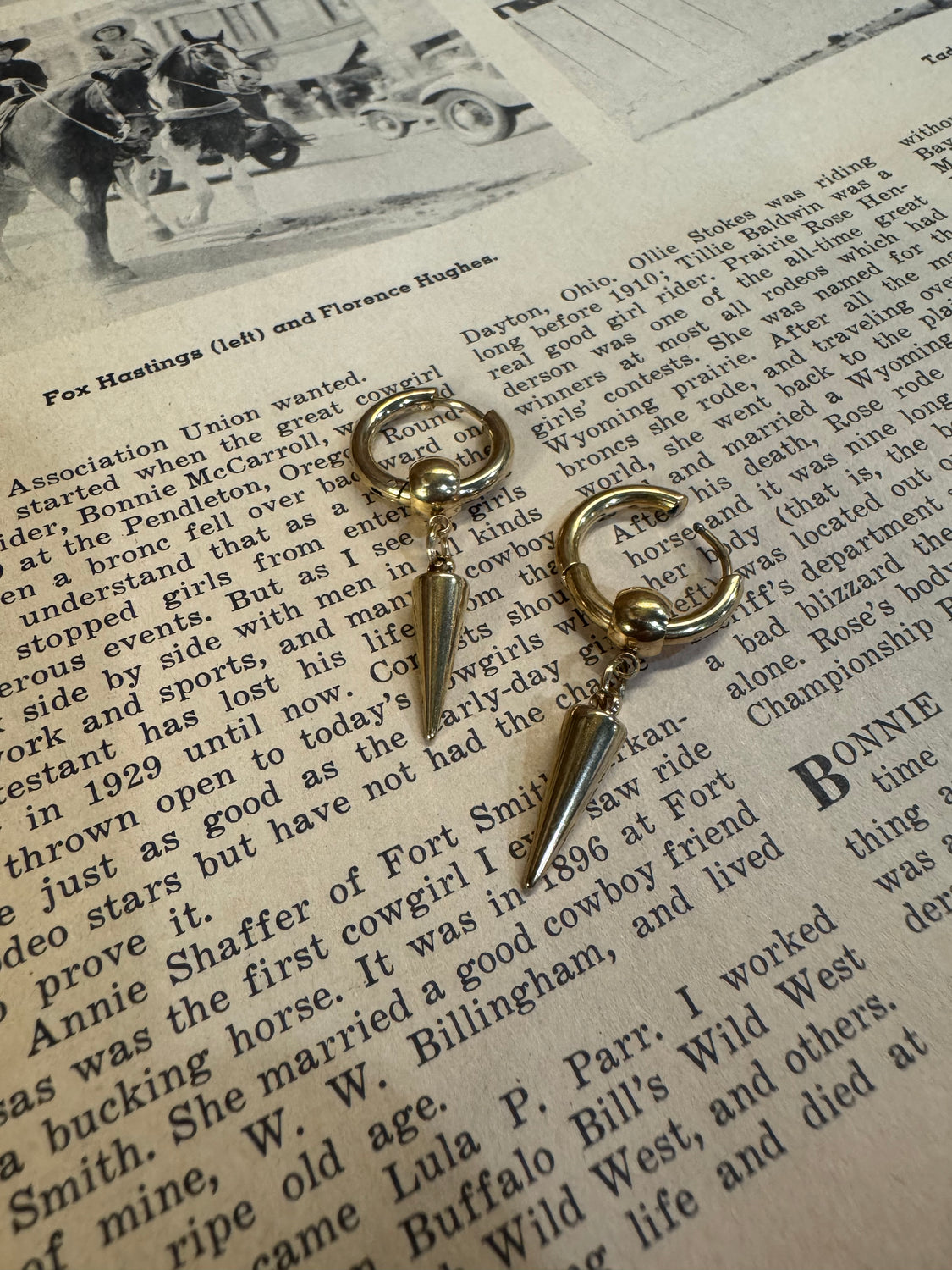 Spike Huggie Earrings