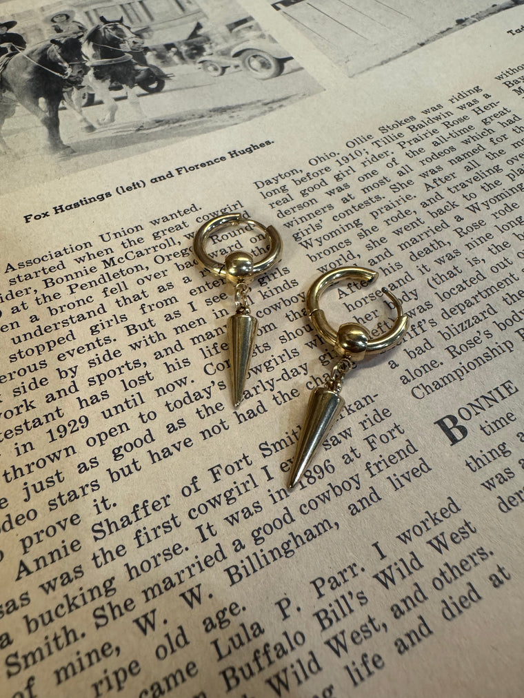 Spike Huggie Earrings