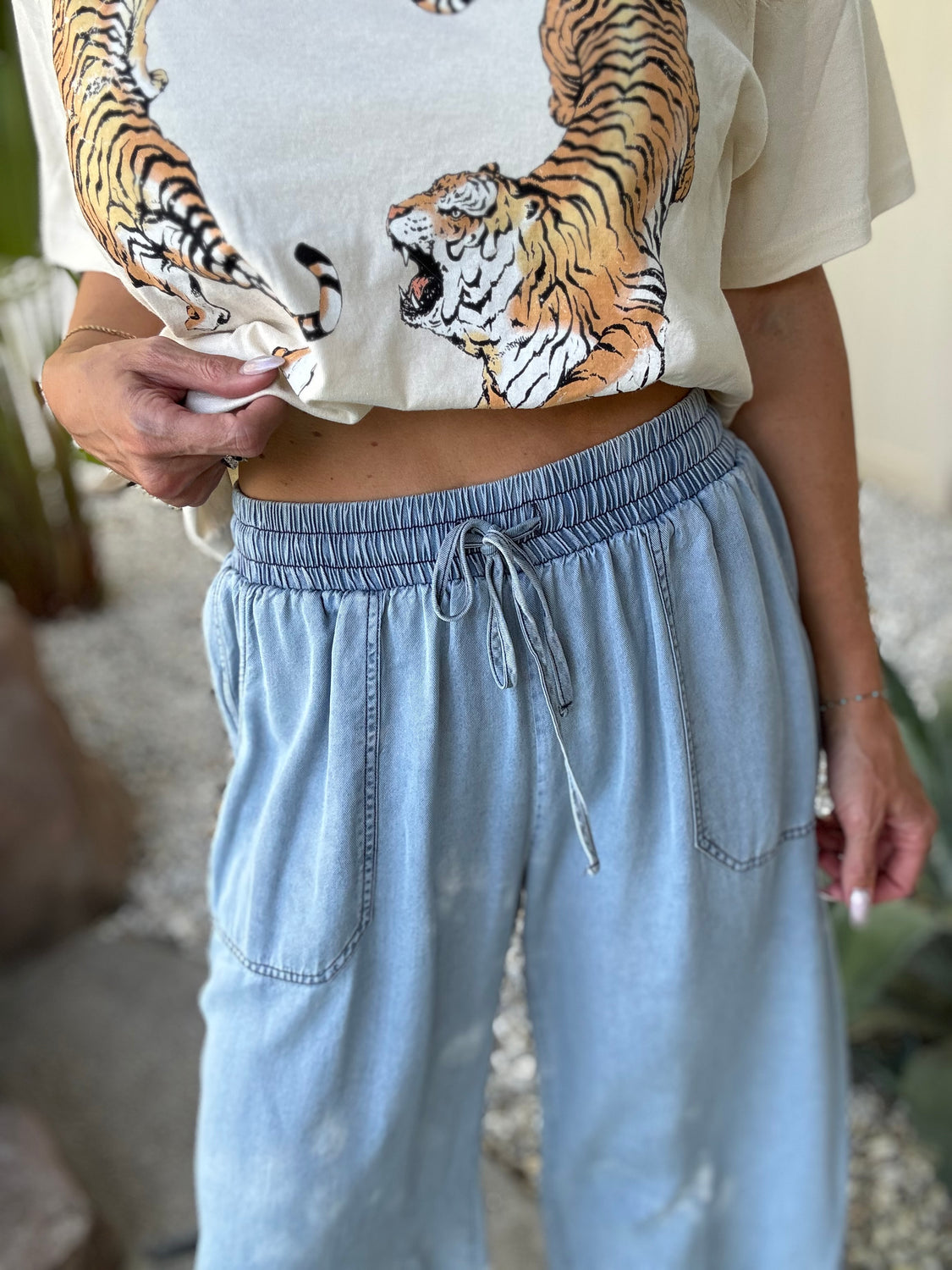 Wide Leg Tencel Pants