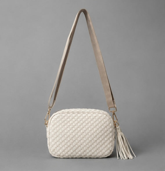 Checkmate Ivory Crossbody Purse