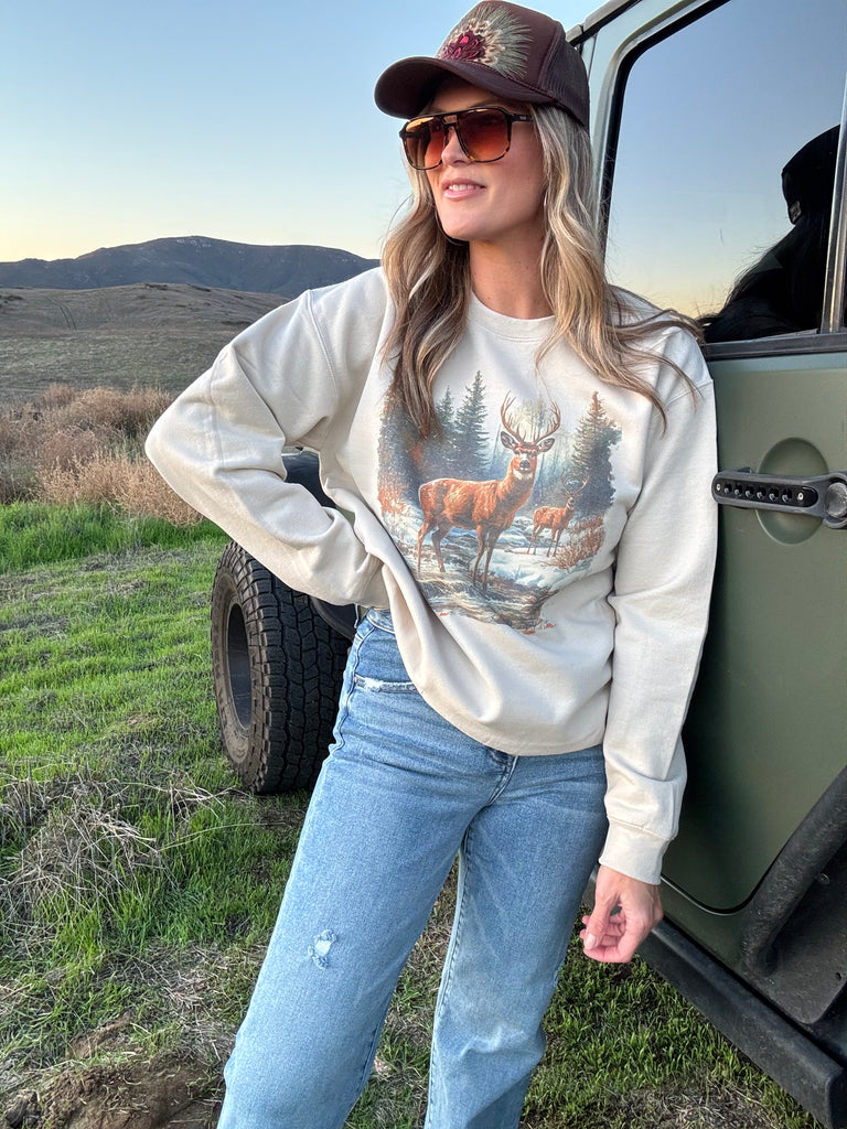 Bambi Deer Pullover Sweatshirt