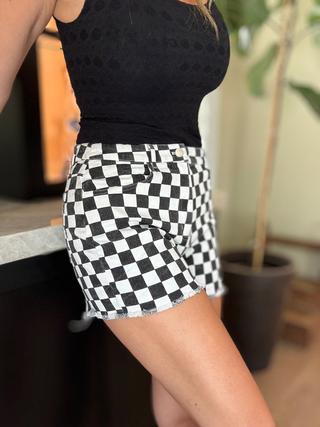 Game Day Checker Shorts