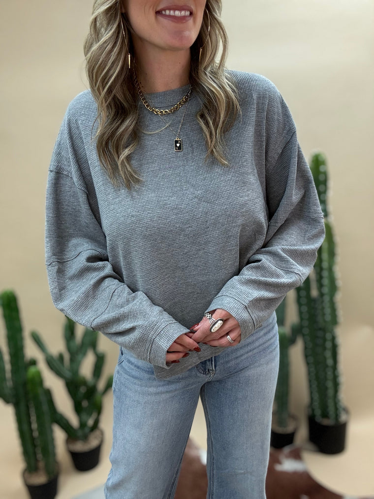 Thermal Heather Gray Long Sleeve