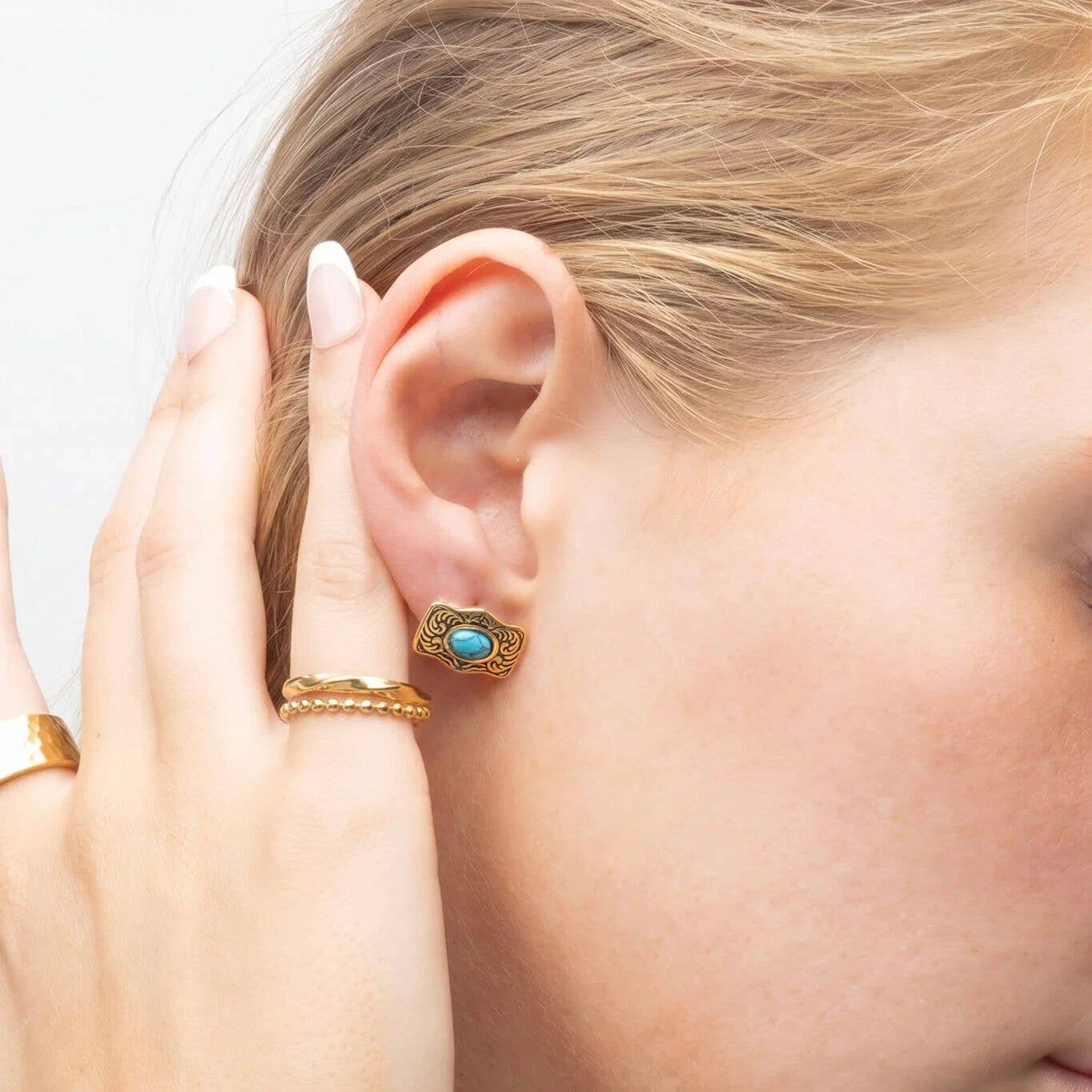 Buckle Stud Earrings