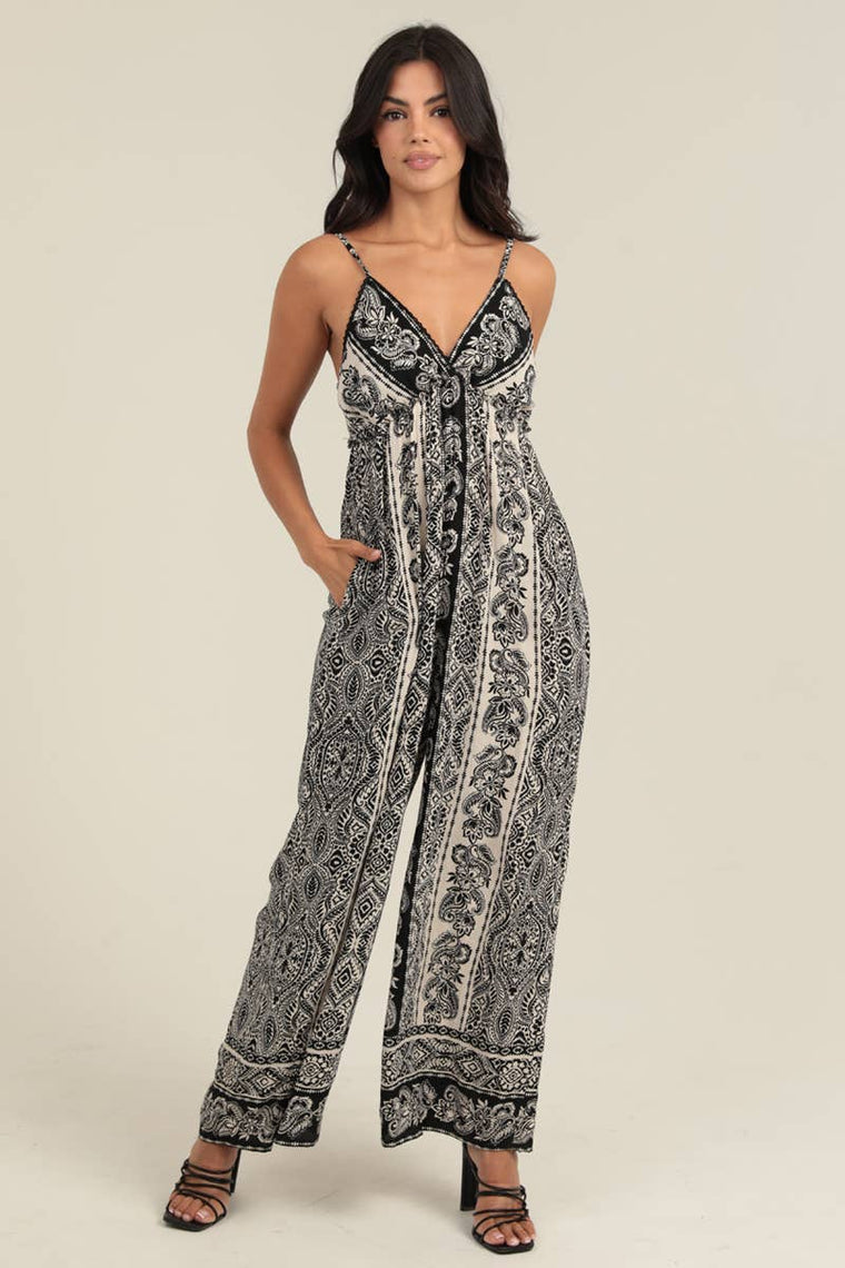 Noir Printed Jumpsuit