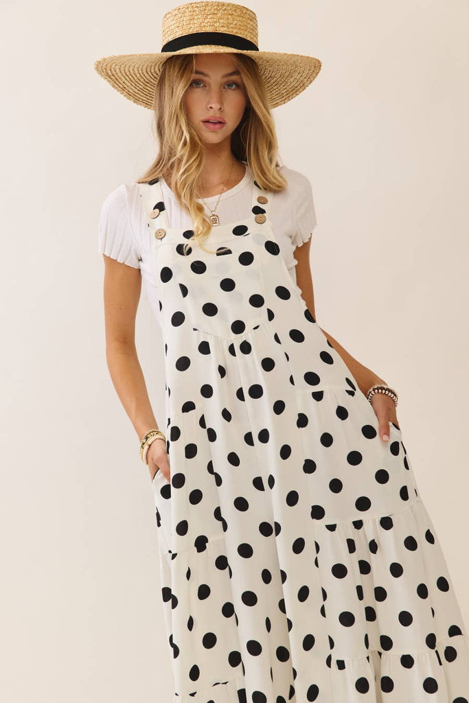 Polka Dot Sling Maxi Jumpsuit