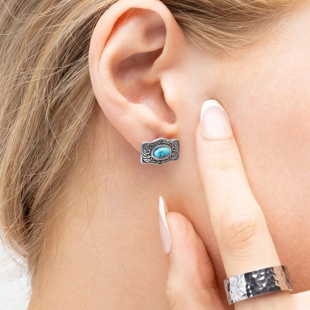 Buckle Stud Earrings