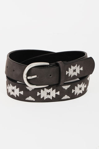 Aztec Embroidered Belt
