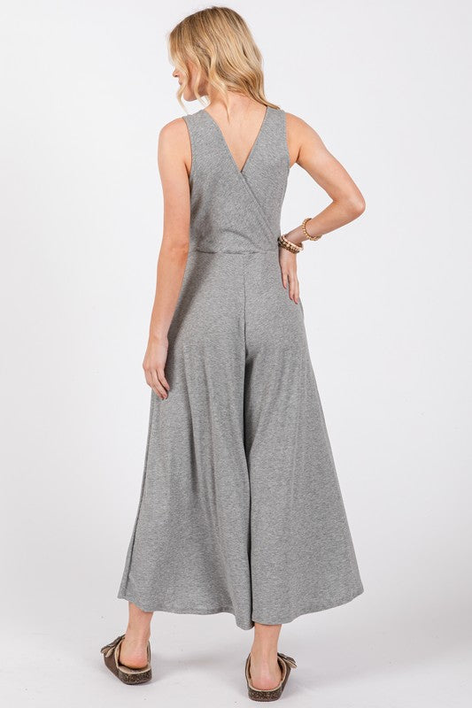 Heather Gray Tank Jumpsuit