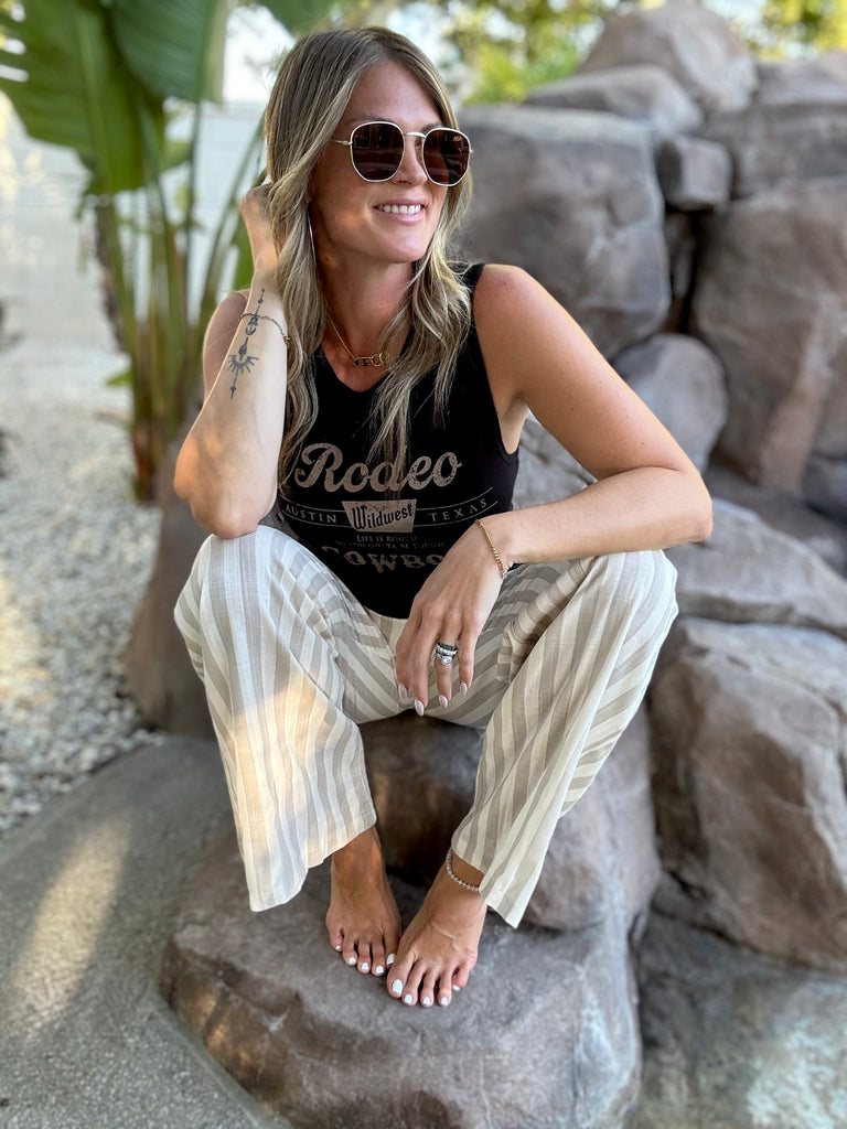Linen & Oat Striped Pants
