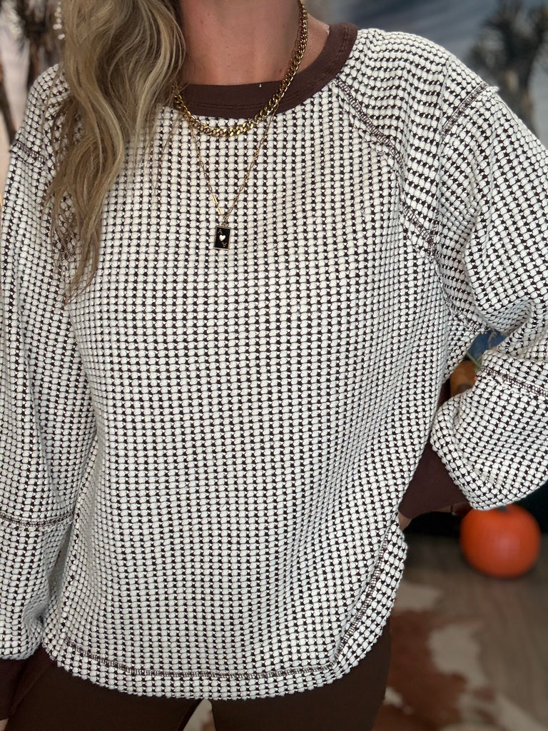 Waffle Pullover