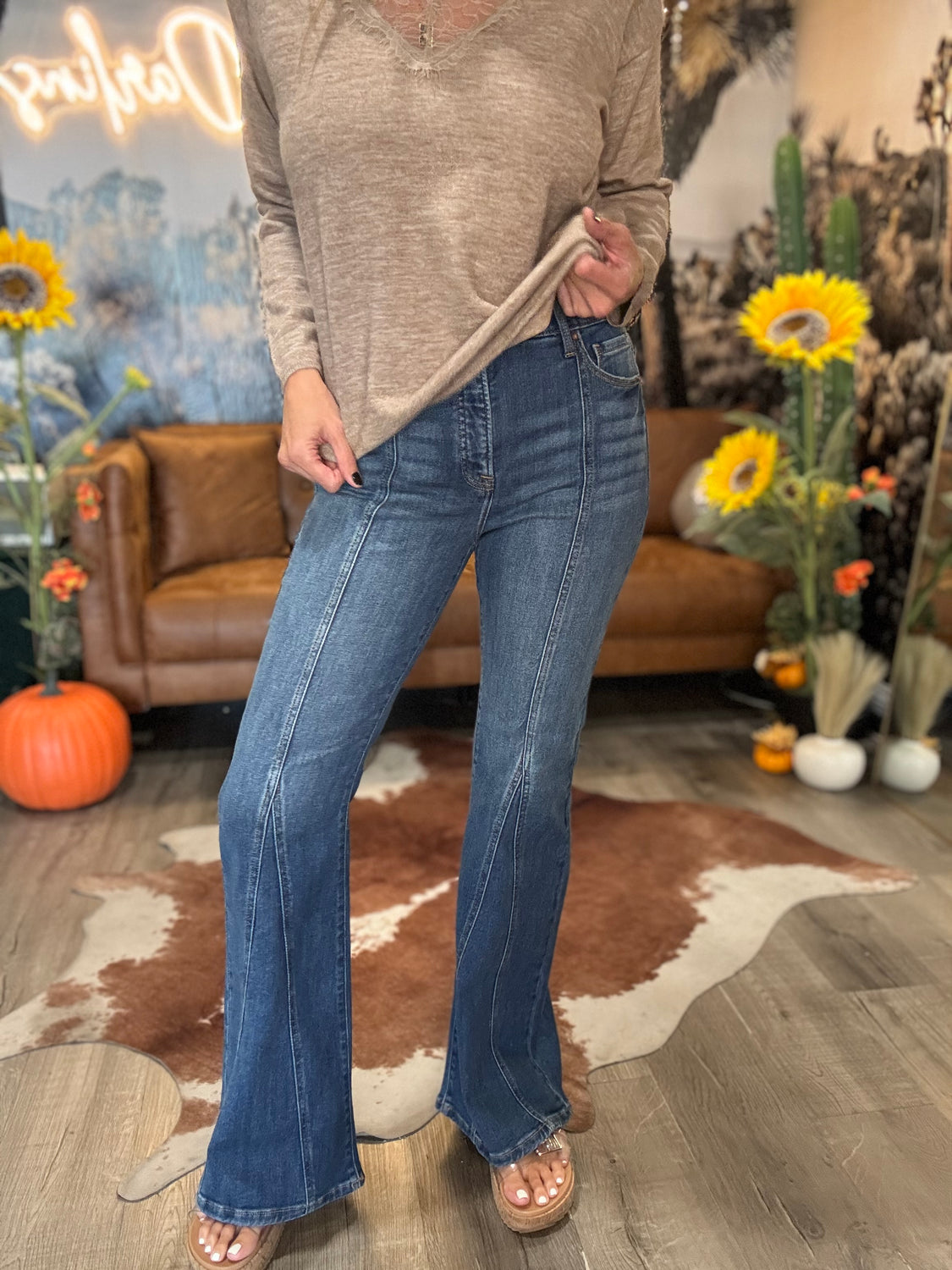Revival Seamed Flare Jeans