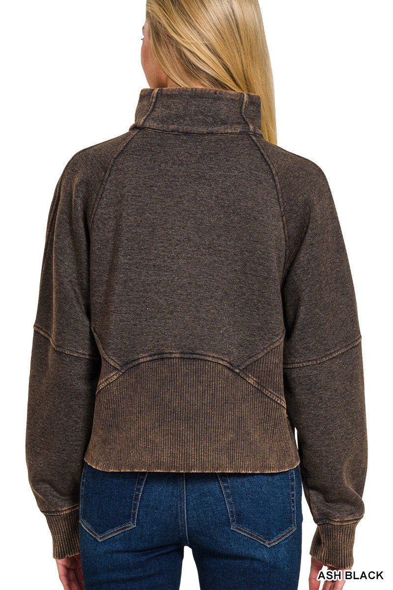 Ash Black Quarter Zip