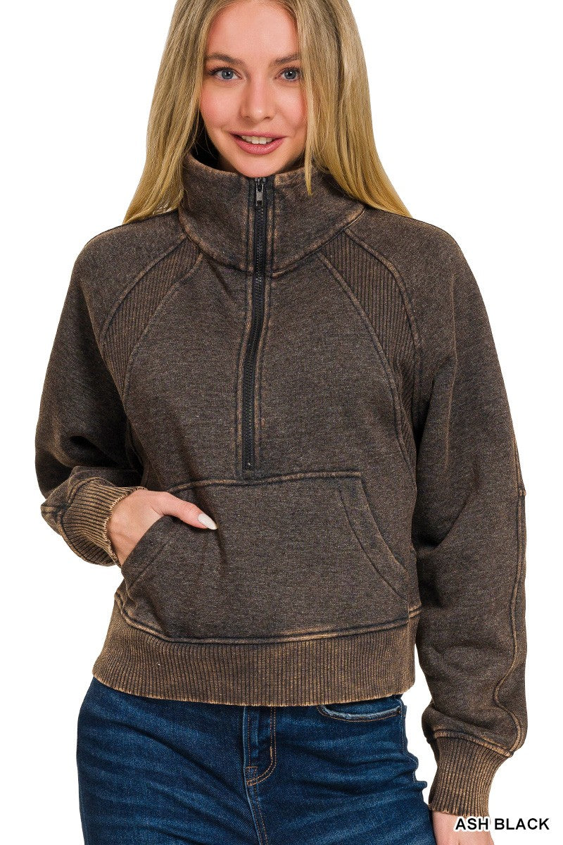 Ash Black Quarter Zip