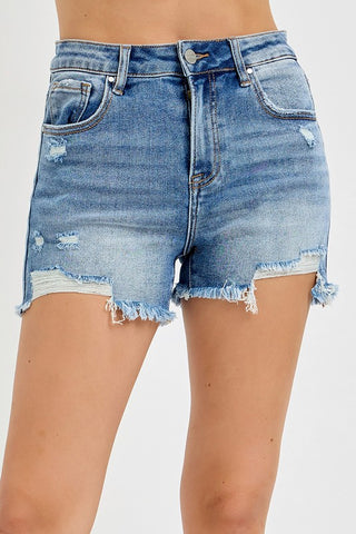 Sunday Medium Wash Risen Shorts