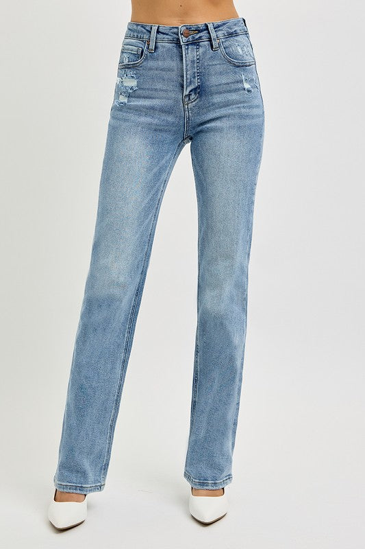 Honey Creek Straight Leg Risen Jeans