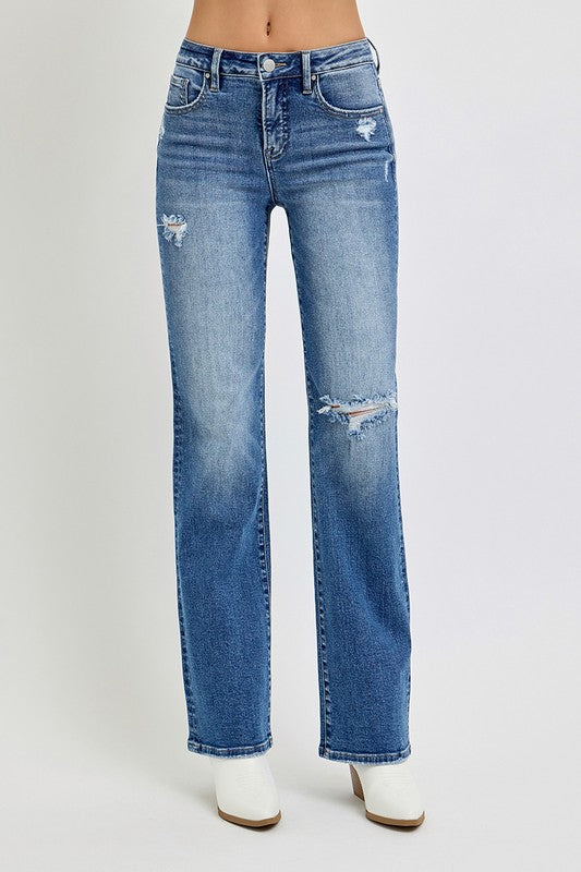 Bluebell Risen Straight Leg Jeans