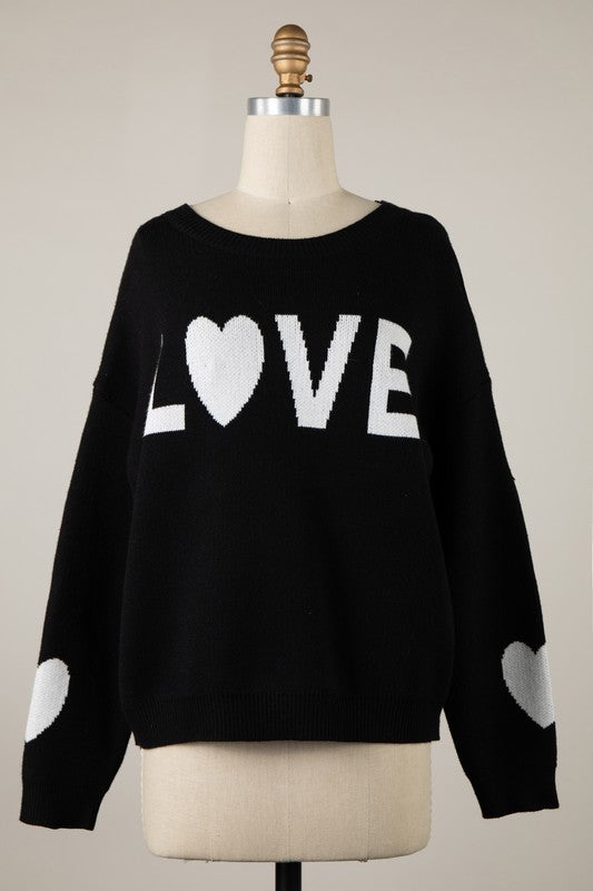 Love Letter Black Sweater