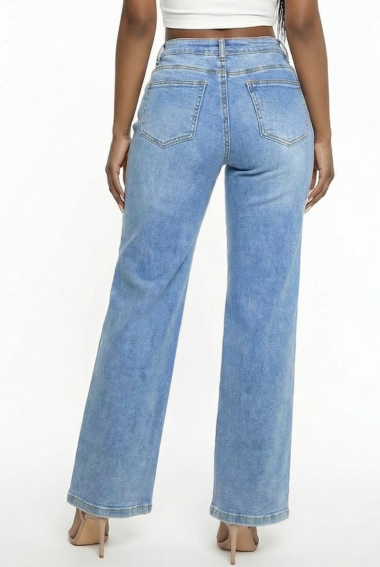 Ultra Stretch Wide Leg Jeans