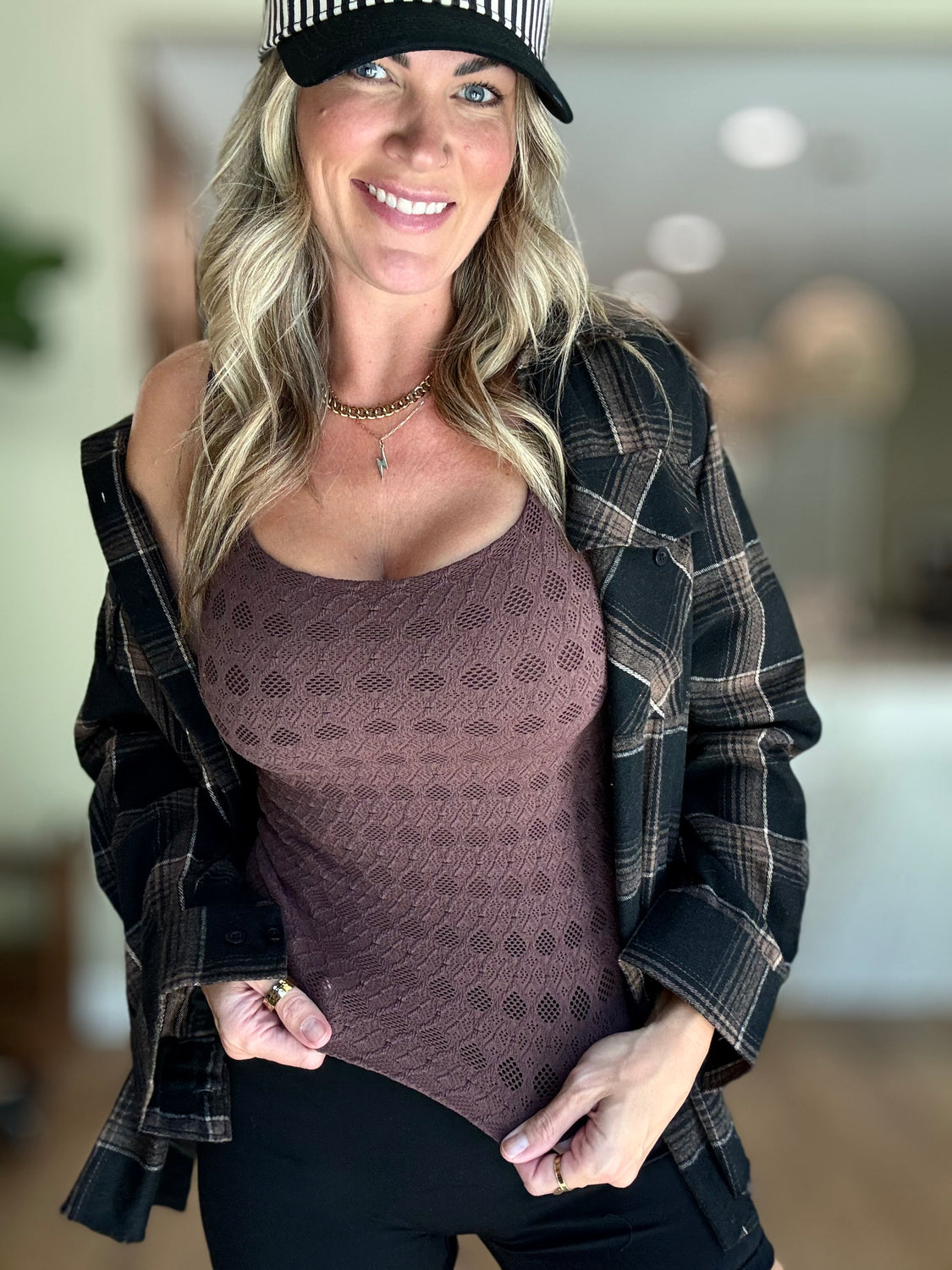 Diamond Texture Stretch Tank