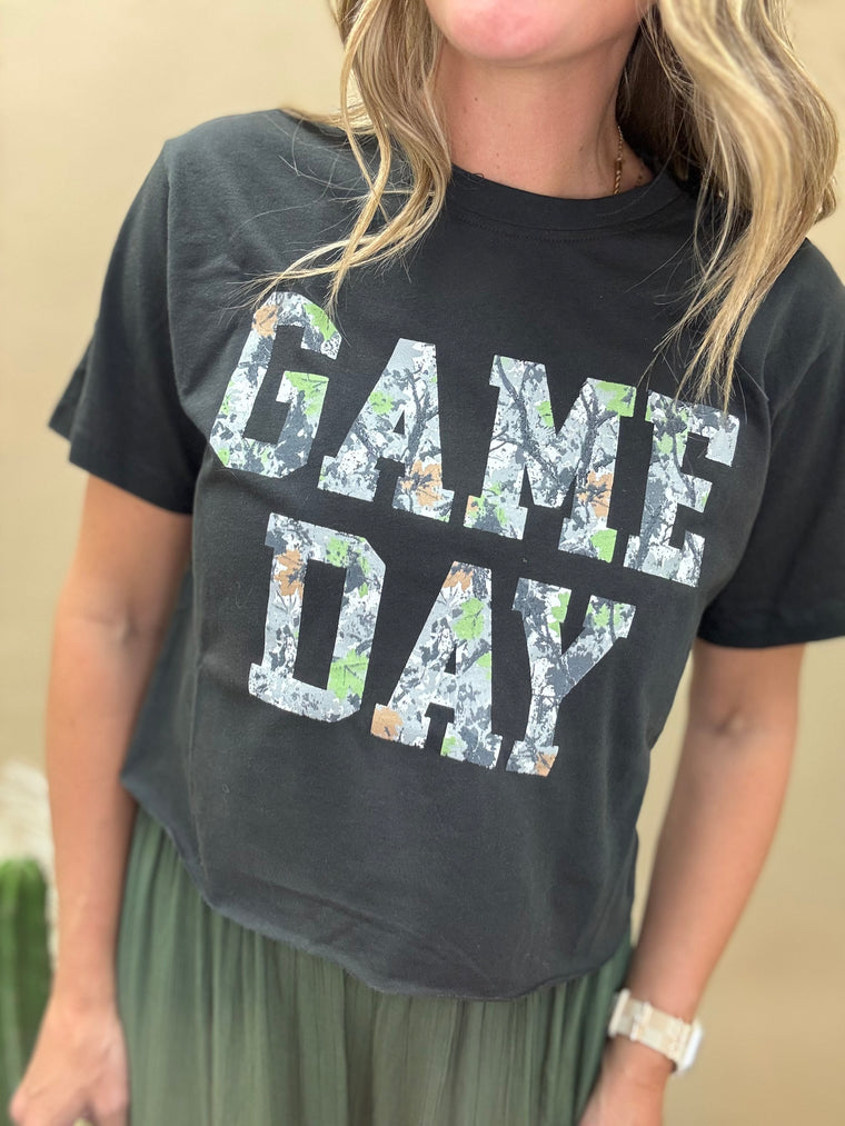 Game Day Camo Cropped Tee