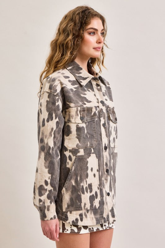 Cow Print Jacket