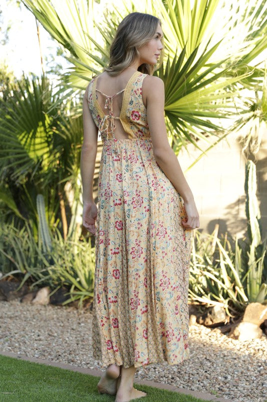 Daffodil Lace Trimmed Maxi Dress