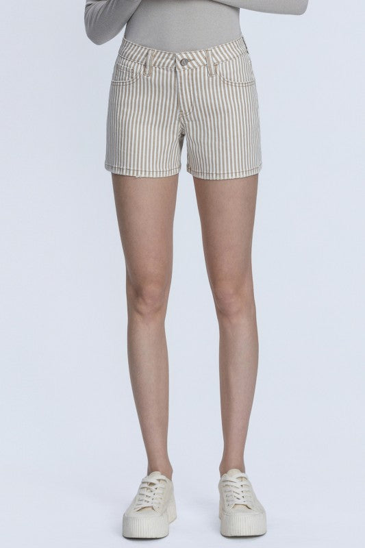 Olivia Stripe Denim Shorts