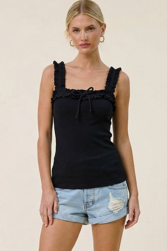 Ruffled Strap Tank