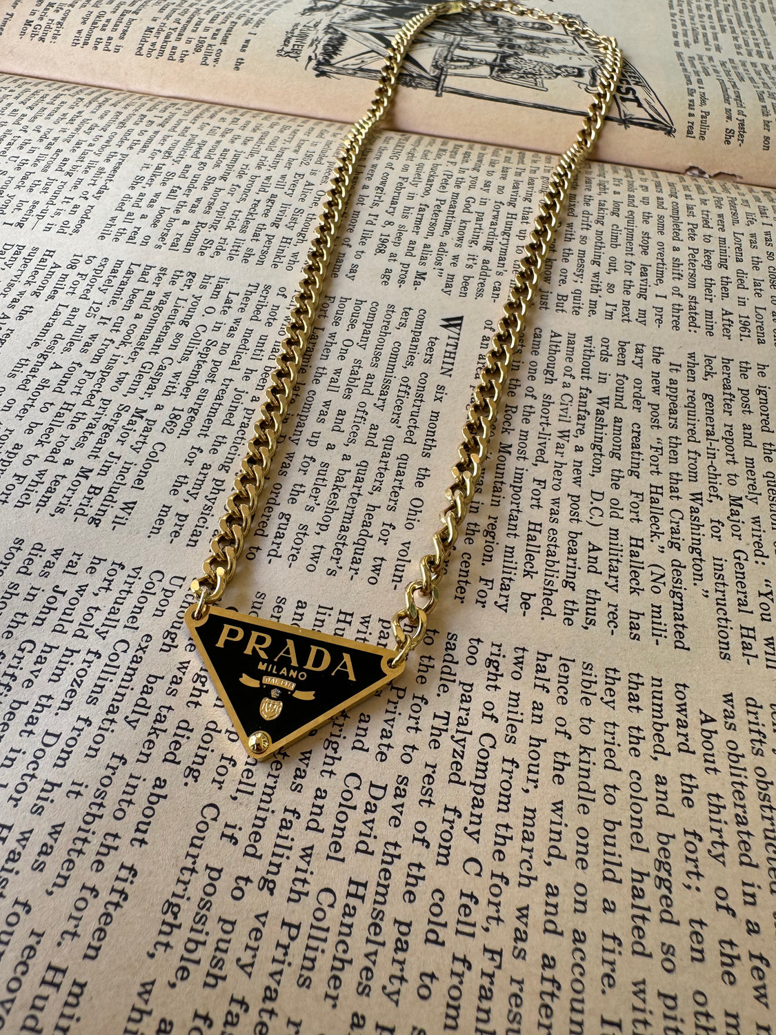 Up Cycled Prada Necklace