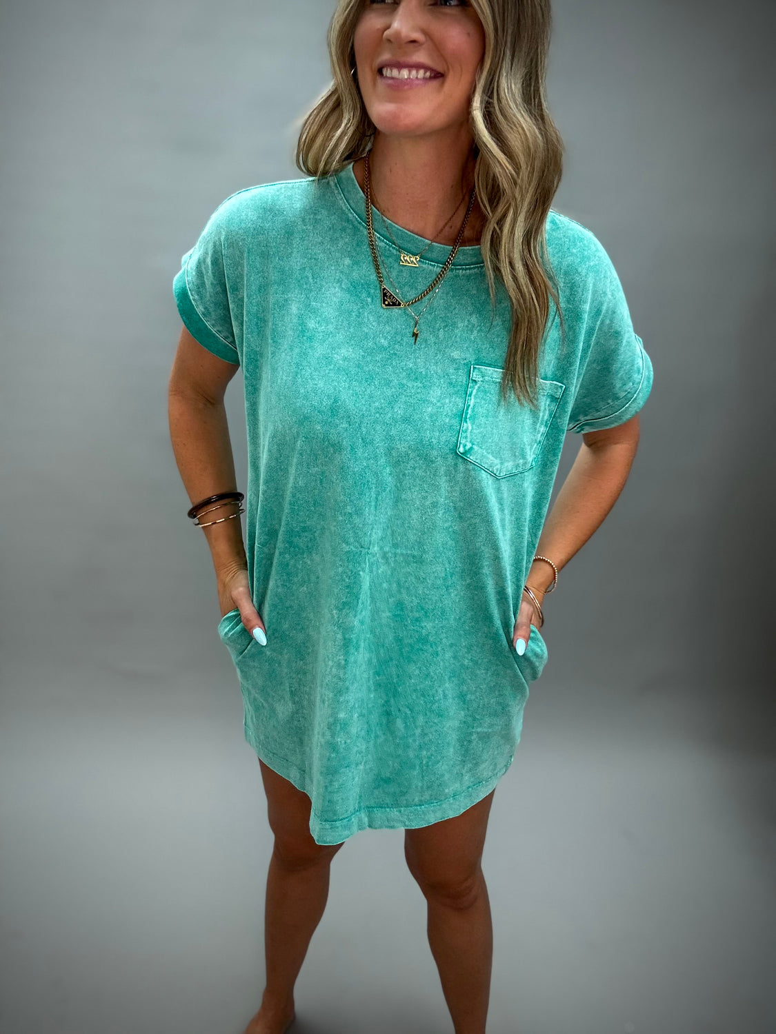 Mineral Washed T-Shirt Dress