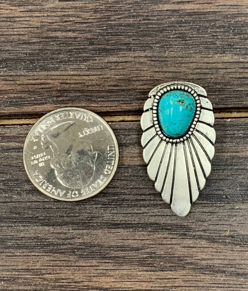 Wing Turquoise Stud Earrings