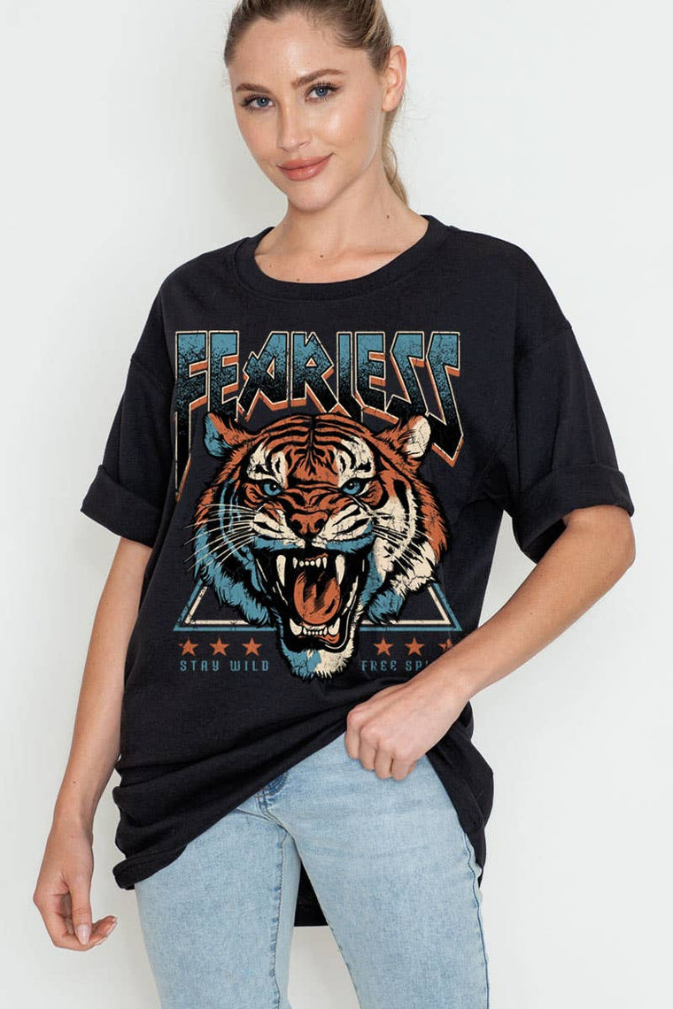 Oversized Fearless Tiger T-Shirt